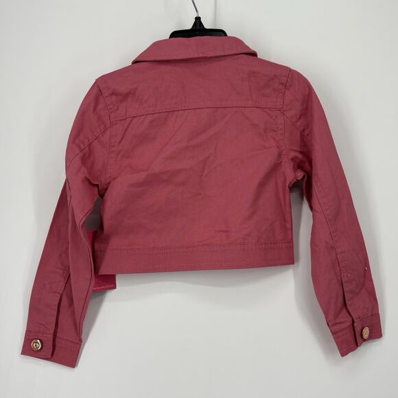 Vince Camuto Denim Trucker Jacket Girls 4T Pink Stretch - Picture 5 of 5
